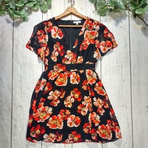 Madewell French Rose Tulip-Sleeve Mini Dress